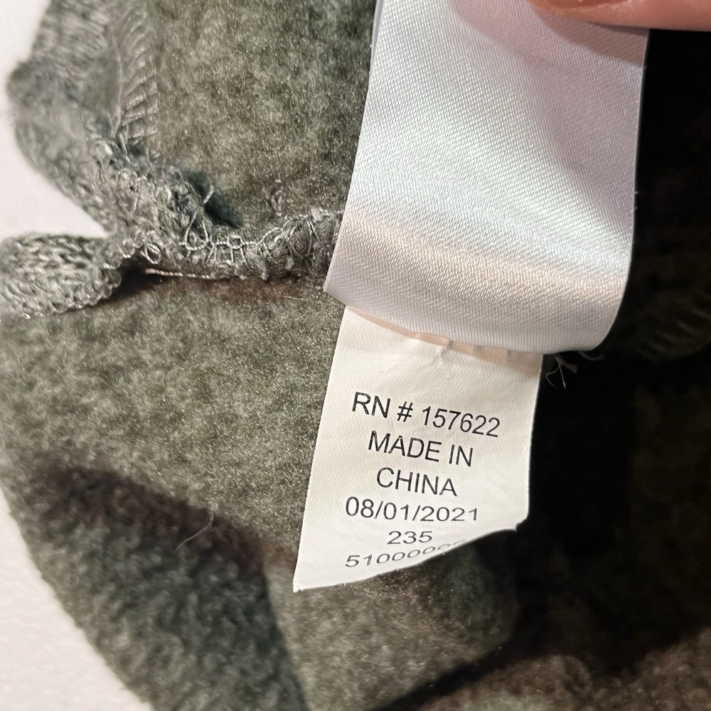 Eddie Bauer Pullover Womens Side Snap Mock Neck Sage Green Size Large EUC - Picture 8 of 8